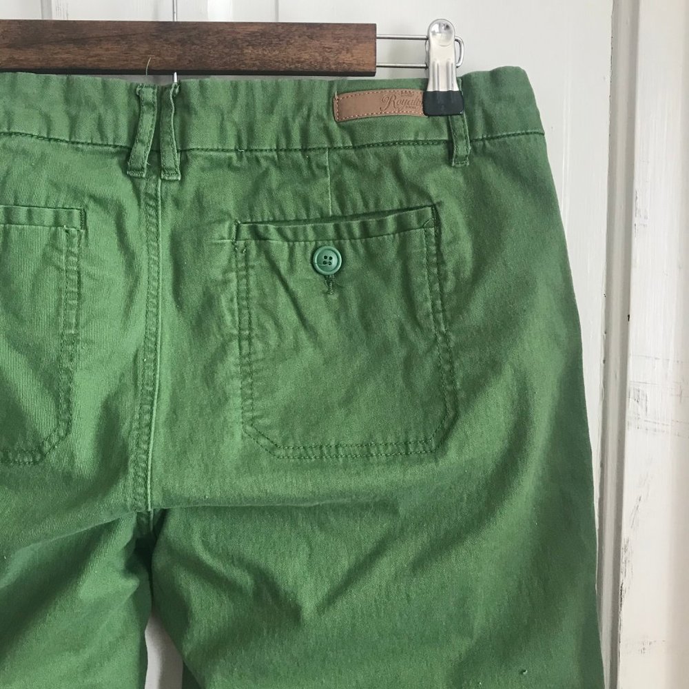 Green Ankle Crop Women's Pants
